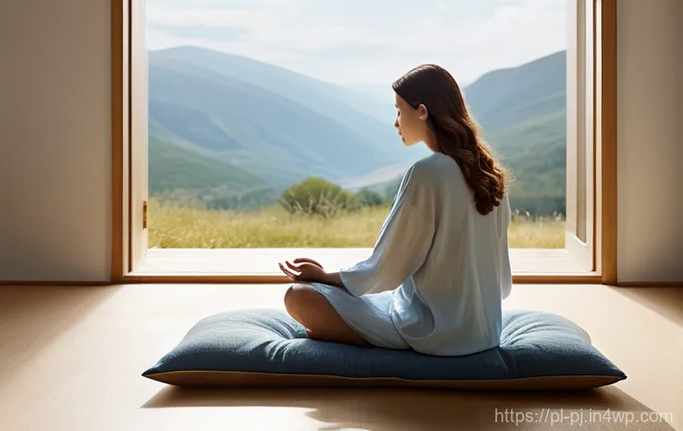 내면 평화 명상의 목표 설정 방법 - **Prompt 1: The Compass of Intention**
"A serene young adult, dressed in loose, comfortable, and...