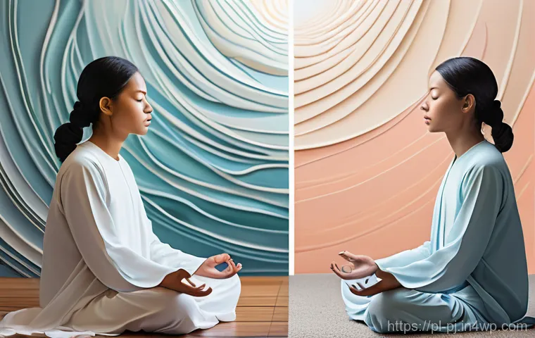 내면 평화 명상의 목표 설정 방법 - **Prompt 1: The Compass of Intention**
    "A serene young adult, dressed in loose, comfortable, and...